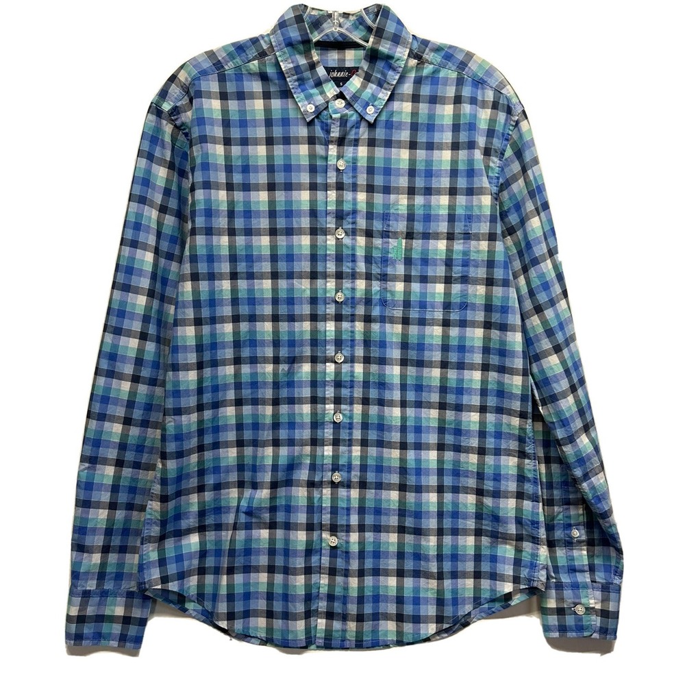 Johnnie-O Mens Size S Long Sleeve Button Down Blue Collared Shirt (JC)